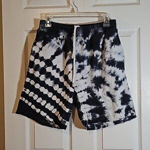 Aeropostale Blue White Tie Dye Shorts Size S